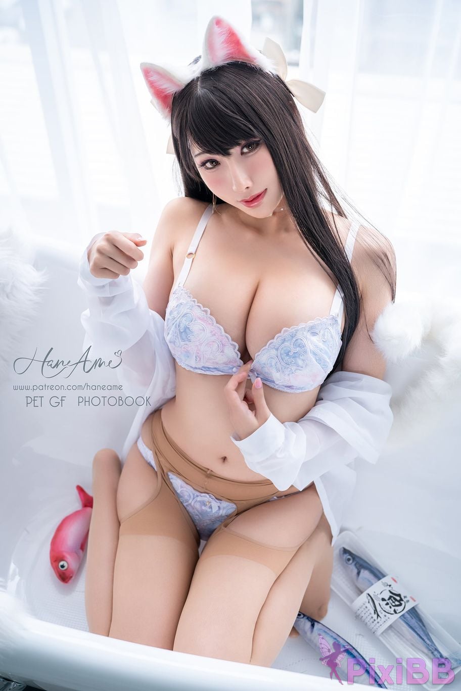 HaneAme Kemonomimi White Kitty Underwear PixiBB.COM 2