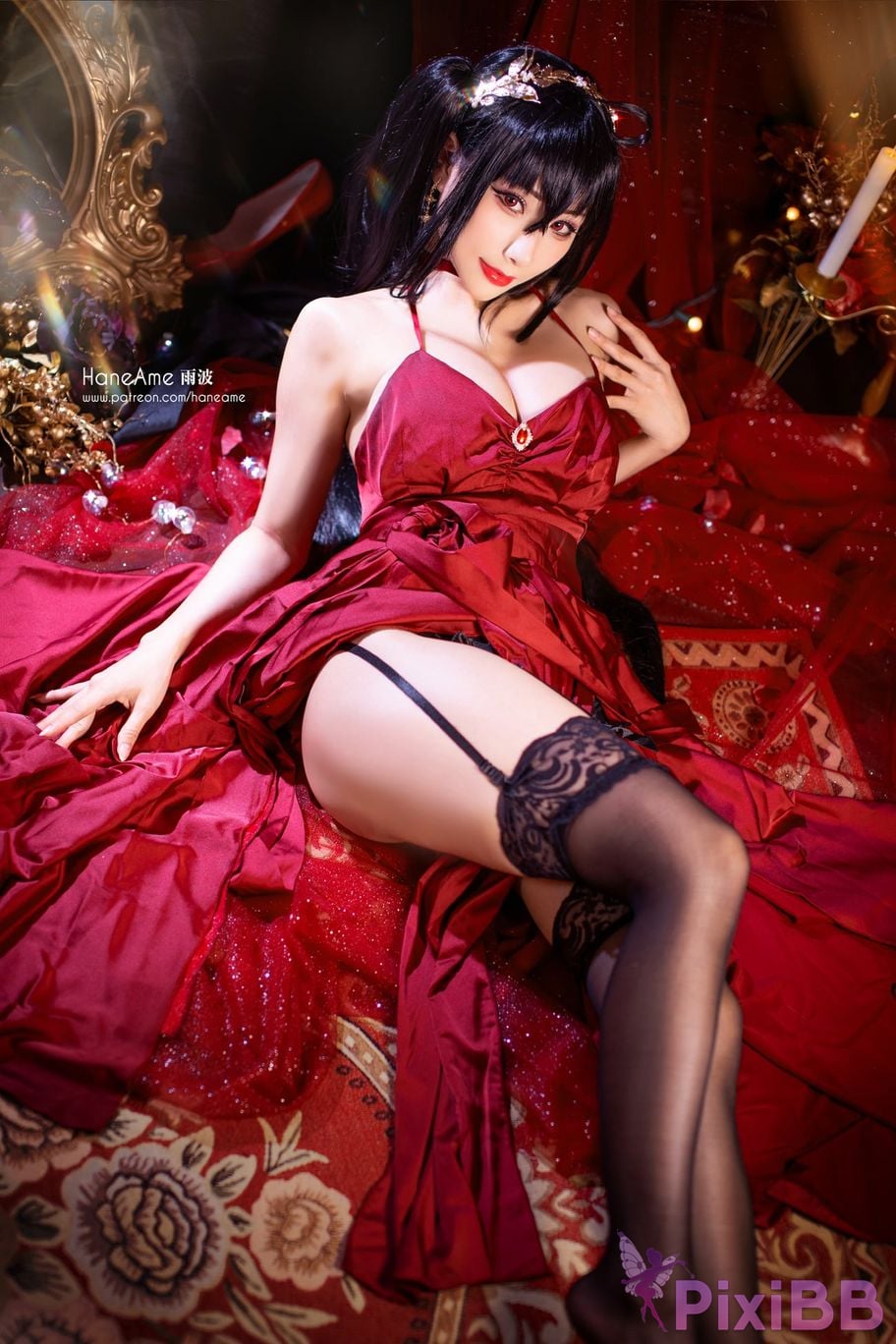 HaneAme Kurumi Tokisaki Red Dress PixiBB.COM 3