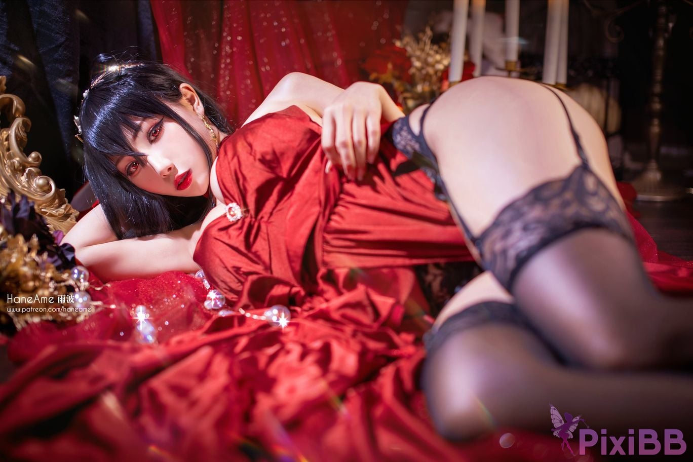HaneAme Kurumi Tokisaki Red Dress PixiBB.COM 7