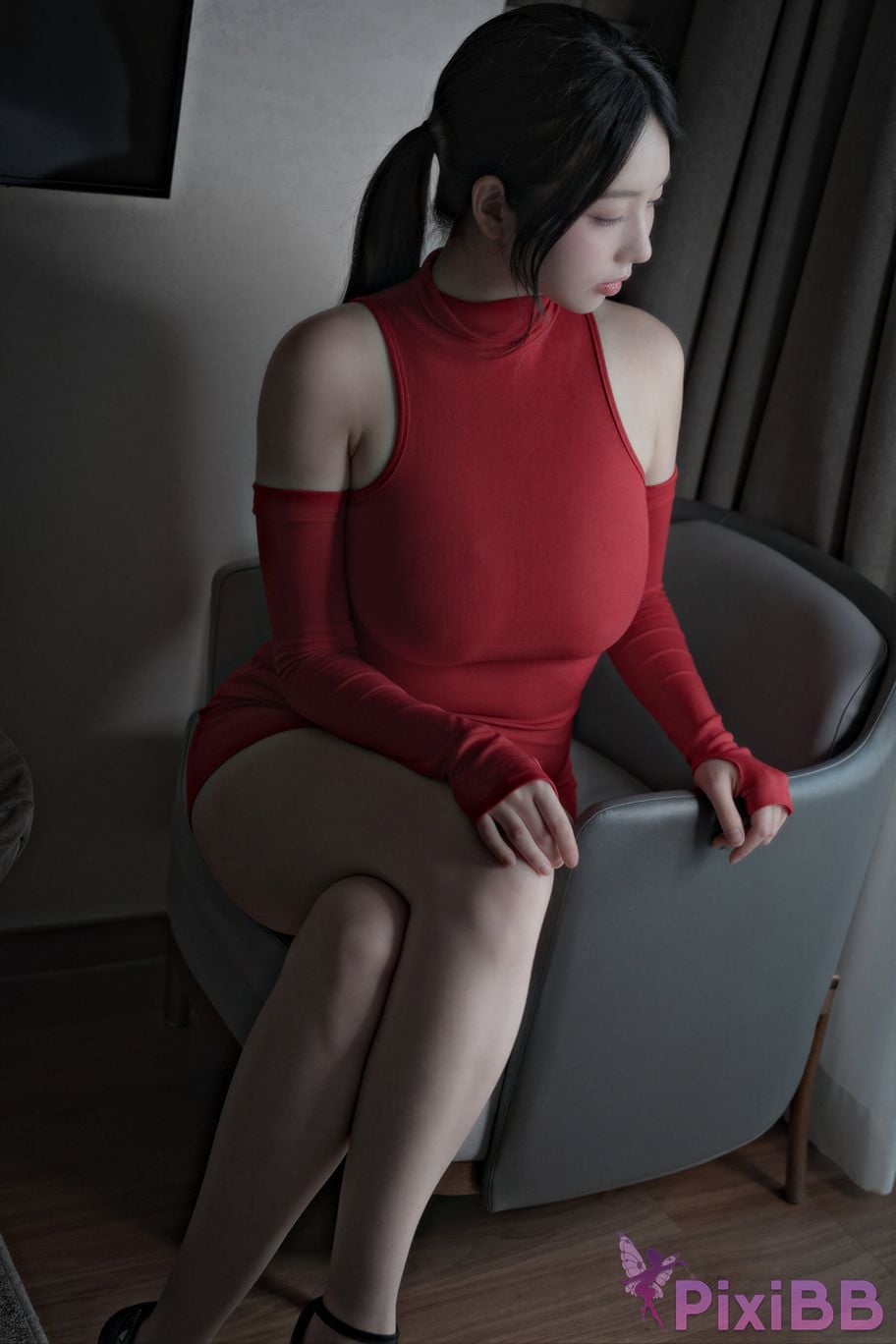 AI Enhanced X LEVEL Suji profit Vol.82 Meshed RED PixiBB.COM 053