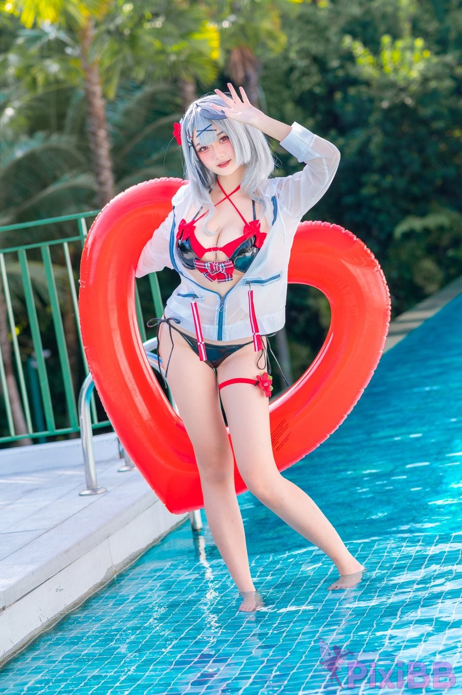 Cosplayer Xiaoyukiko small fish shahuacha kuluoai swimsuit PixiBB.COM 001