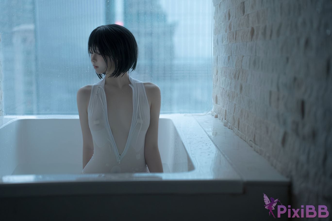Cosplayer Zhiyue Etsu ko transparent swimming PixiBB.COM 041