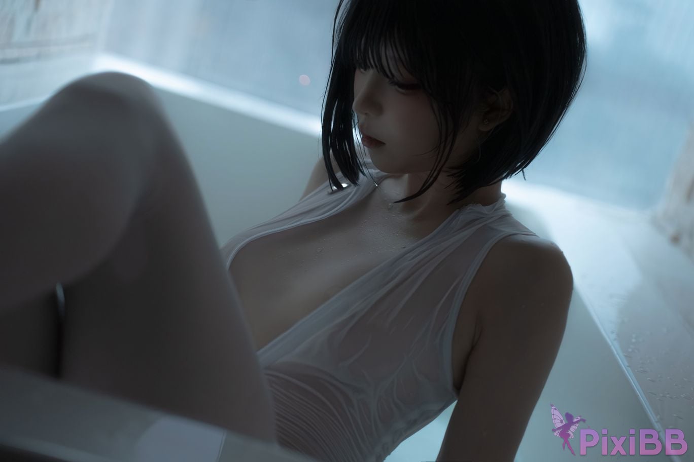 Cosplayer Zhiyue Etsu ko transparent swimming PixiBB.COM 049