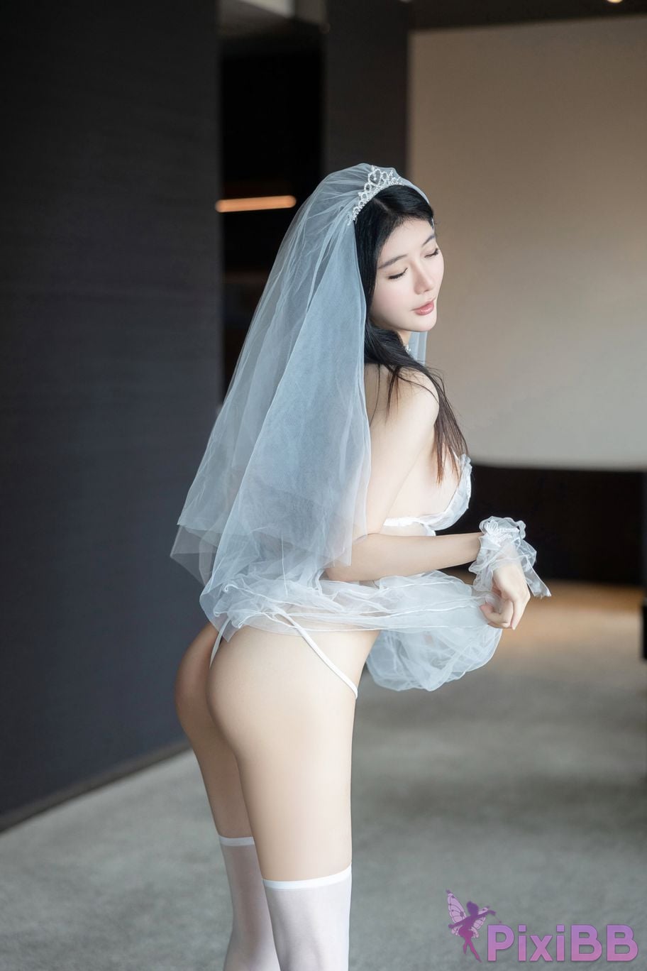XR Uncensored Xie Xiaoan R18 XIUREN model wedding dress double vibrator PixiBB.COM 003.JPEG