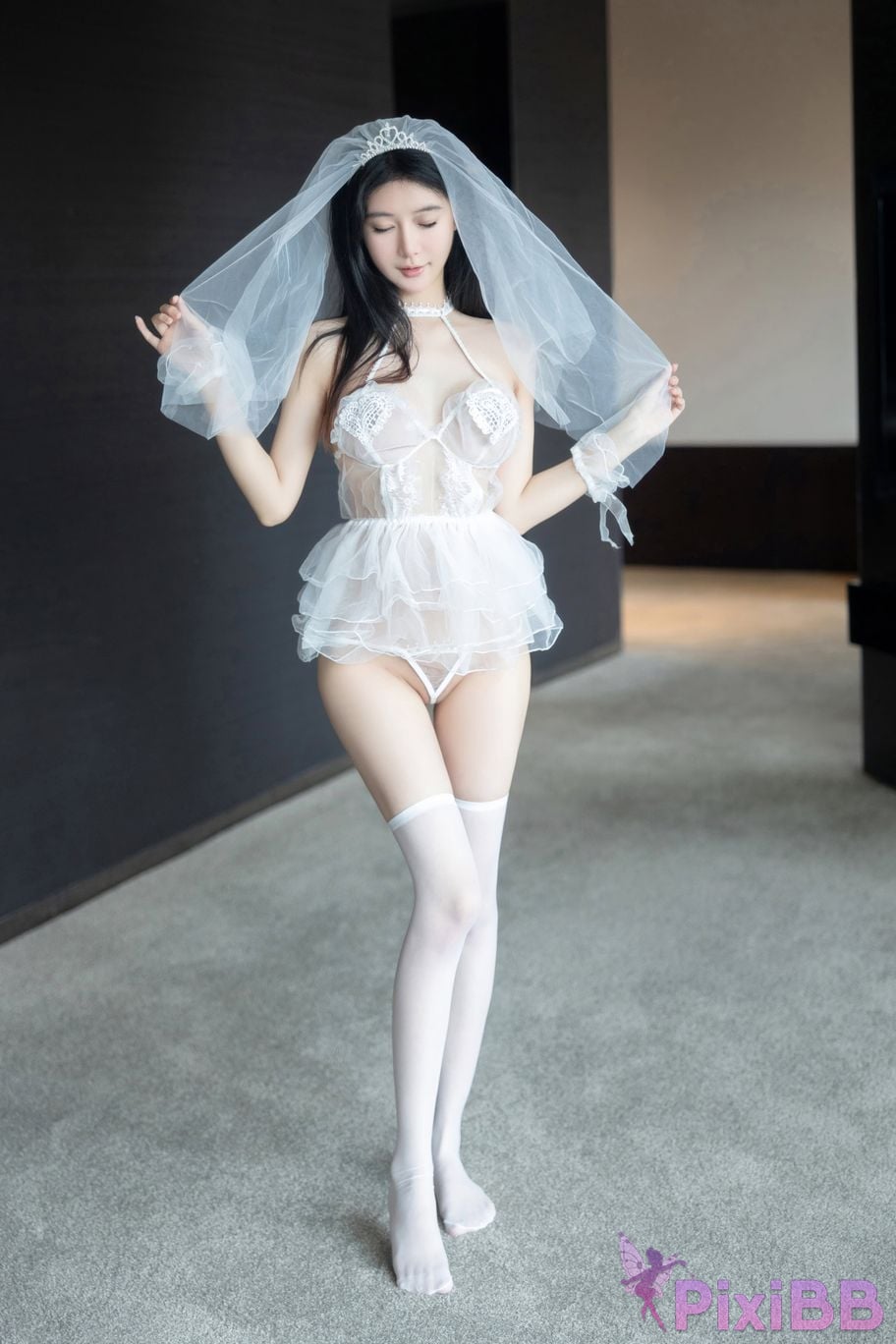 XR Uncensored Xie Xiaoan R18 XIUREN model wedding dress double vibrator PixiBB.COM 004.JPEG