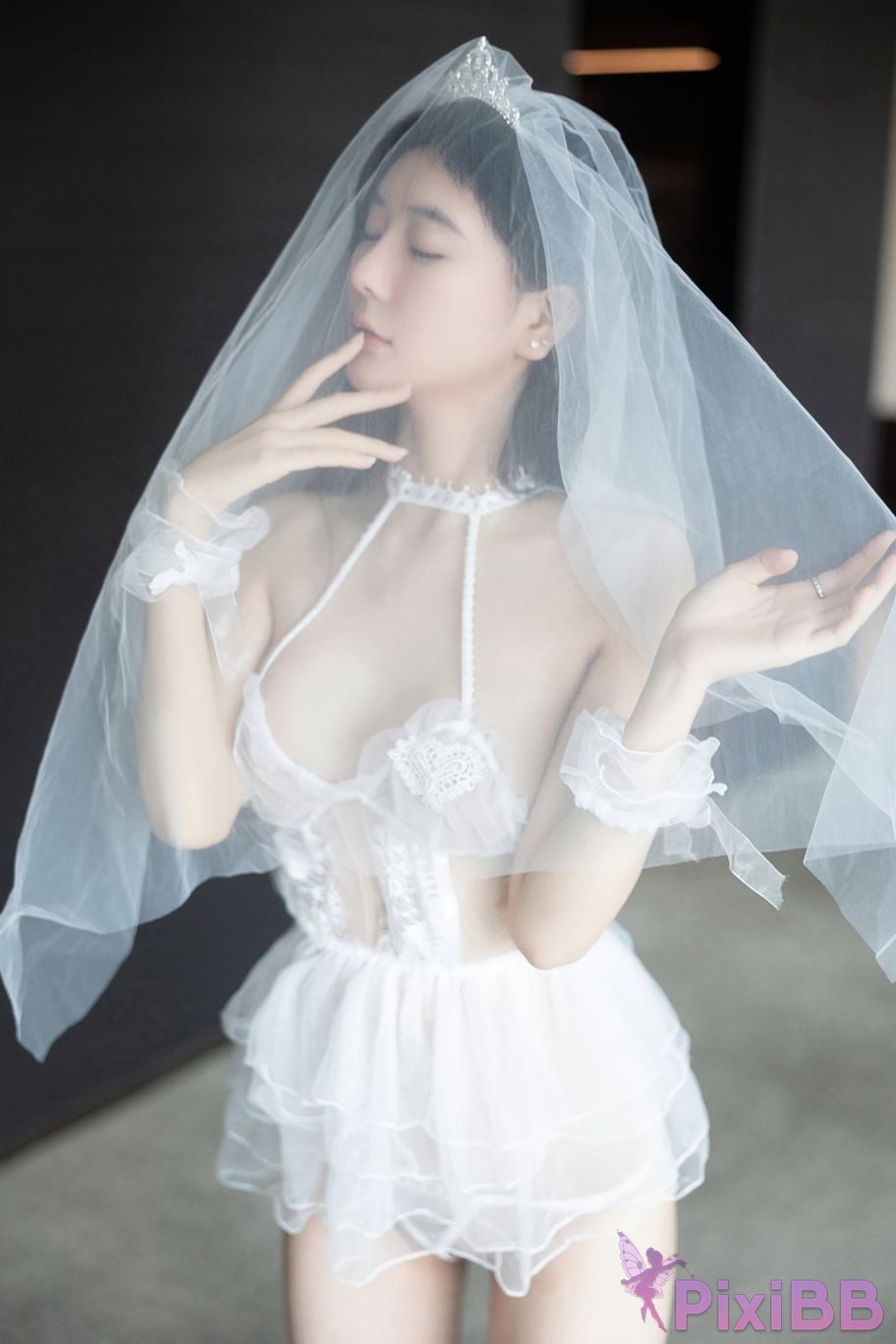 XR Uncensored Xie Xiaoan R18 XIUREN model wedding dress double vibrator PixiBB.COM 007.JPEG