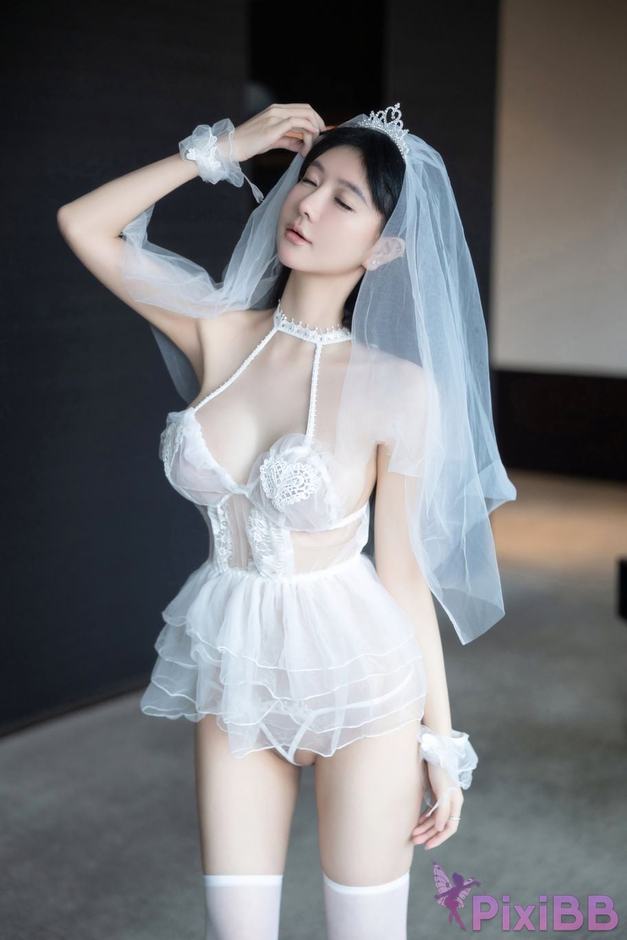 XR Uncensored Xie Xiaoan R18 XIUREN model wedding dress double vibrator PixiBB.COM 018.JPEG