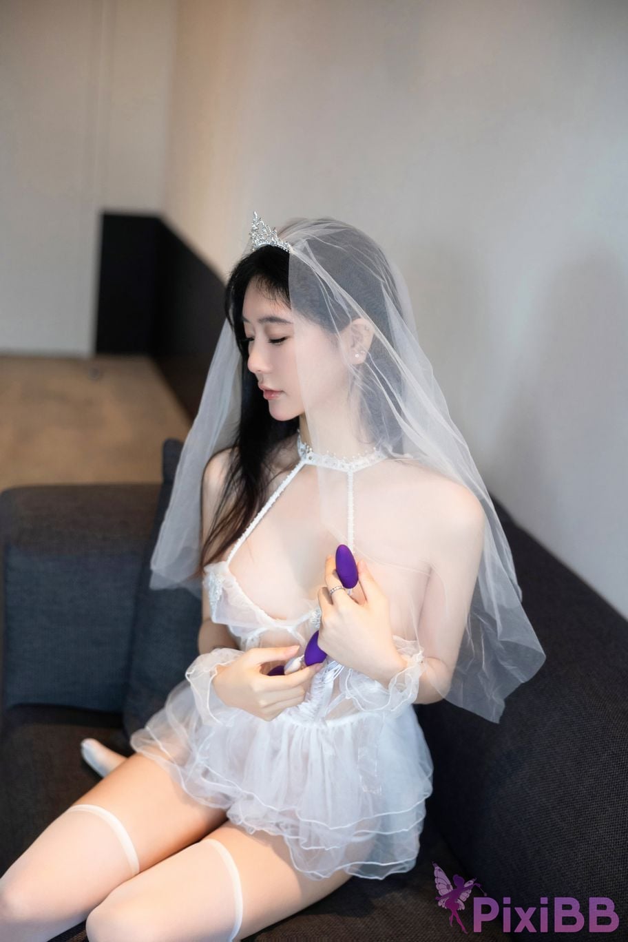 XR Uncensored Xie Xiaoan R18 XIUREN model wedding dress double vibrator PixiBB.COM 026.JPEG