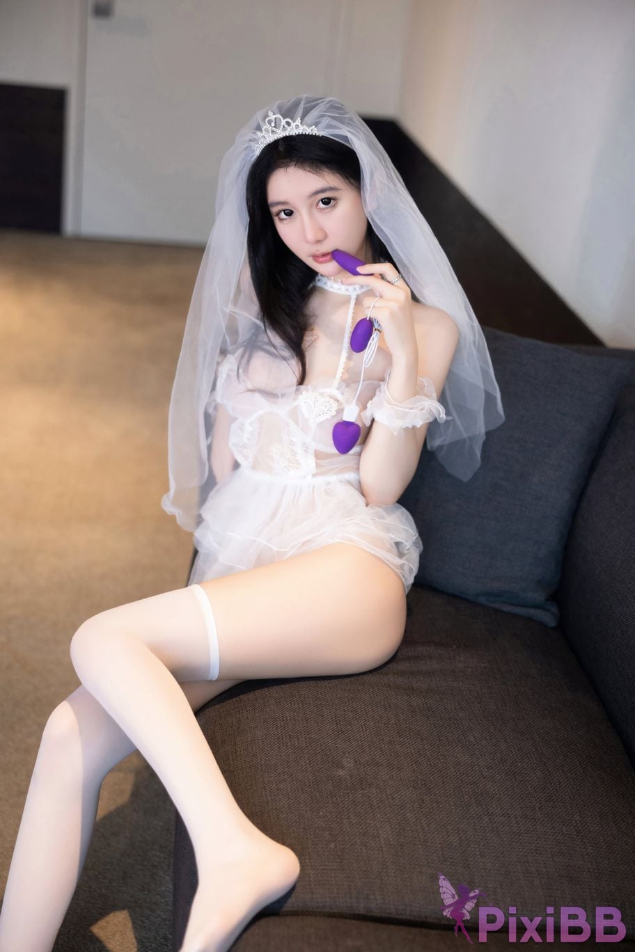 XR Uncensored Xie Xiaoan R18 XIUREN model wedding dress double vibrator PixiBB.COM 032.JPEG