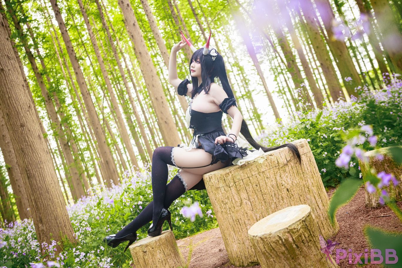 Cosplayer A Xuexue Nodai maid PixiBB.COM 011