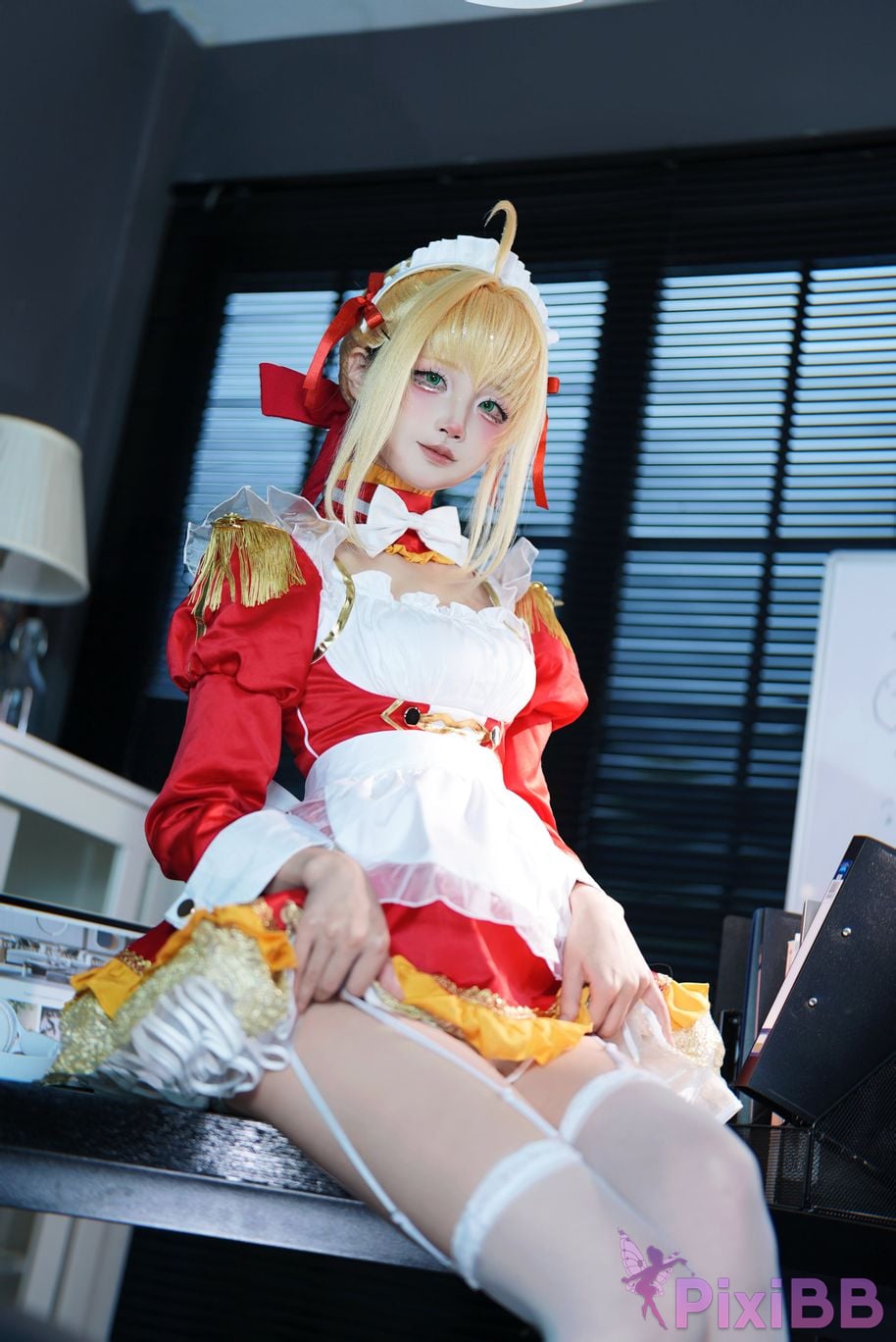 Cosplayer Five more ghosts FGO Nero maid PixiBB.COM 004