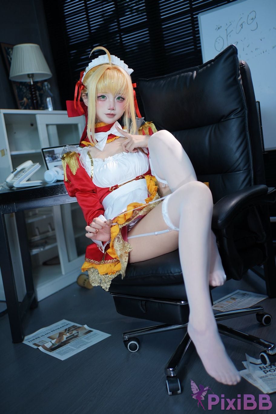 Cosplayer Five more ghosts FGO Nero maid PixiBB.COM 011