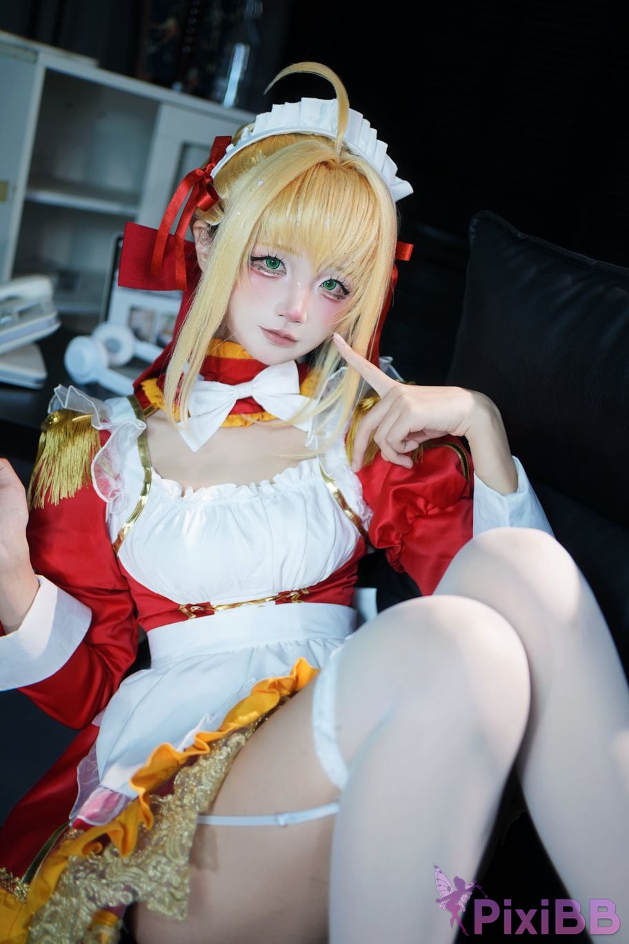 Cosplayer Five more ghosts FGO Nero maid PixiBB.COM 015