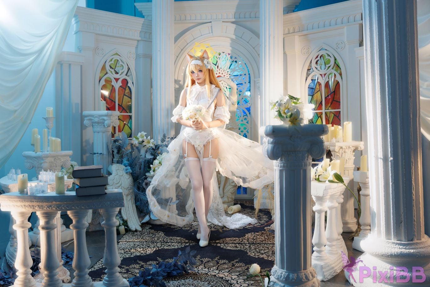 Cosplayer Essie aiwest Blue Archive Elo Marys wedding PixiBB.COM 001