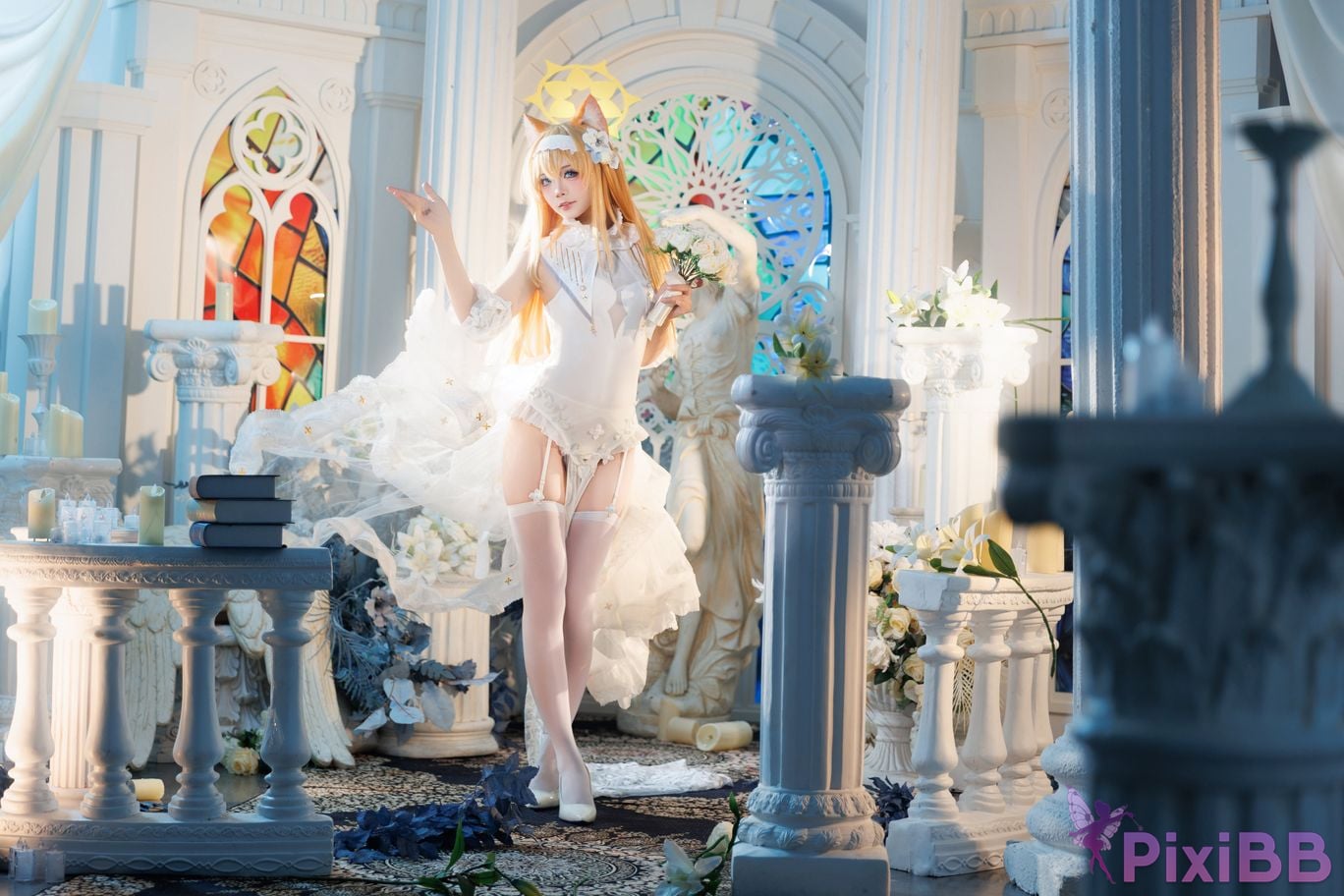 Cosplayer Essie aiwest Blue Archive Elo Marys wedding PixiBB.COM 003