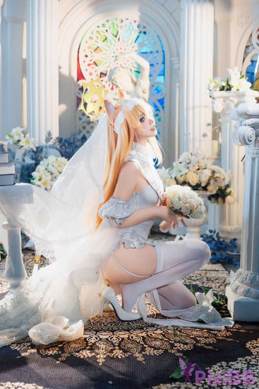 Cosplayer Essie aiwest Blue Archive Elo Marys wedding PixiBB.COM 015