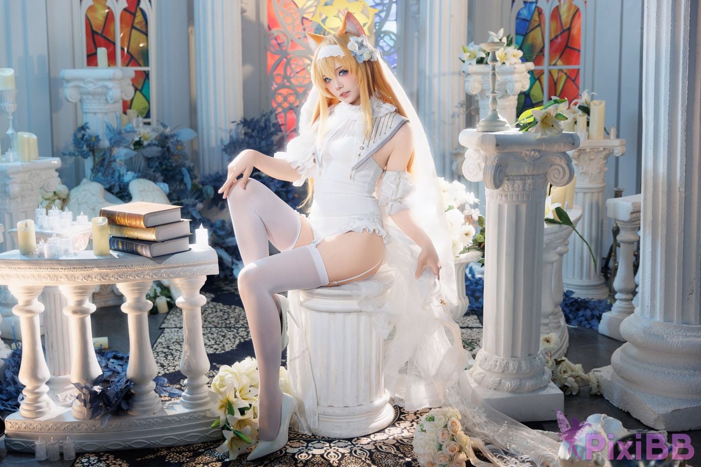 Cosplayer Essie aiwest Blue Archive Elo Marys wedding PixiBB.COM 021
