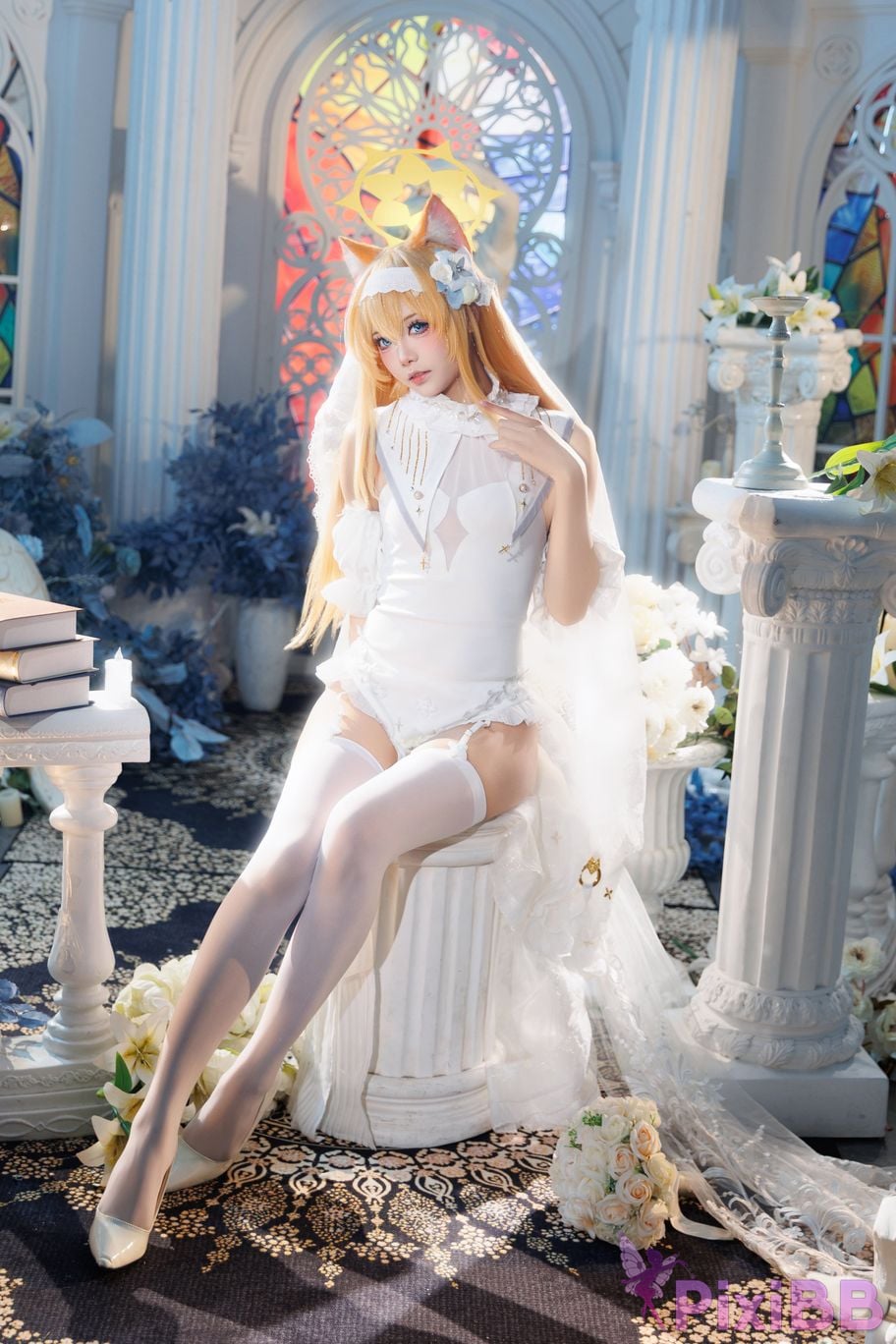 Cosplayer Essie aiwest Blue Archive Elo Marys wedding PixiBB.COM 022