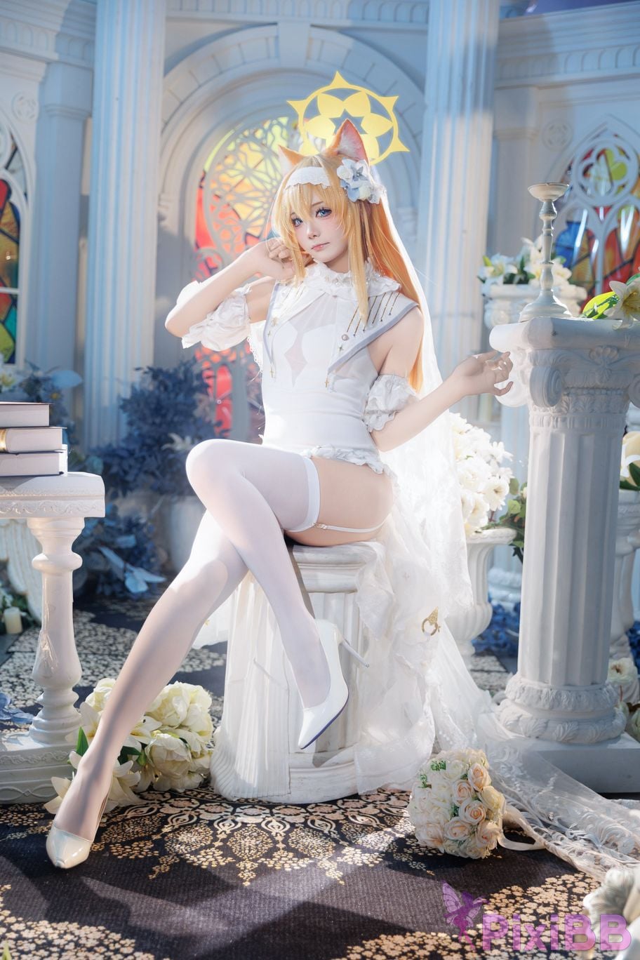 Cosplayer Essie aiwest Blue Archive Elo Marys wedding PixiBB.COM 025
