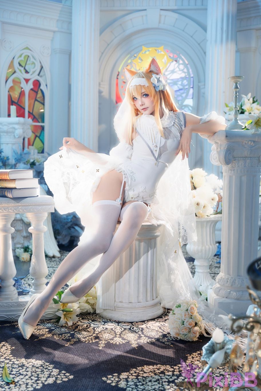 Cosplayer Essie aiwest Blue Archive Elo Marys wedding PixiBB.COM 026