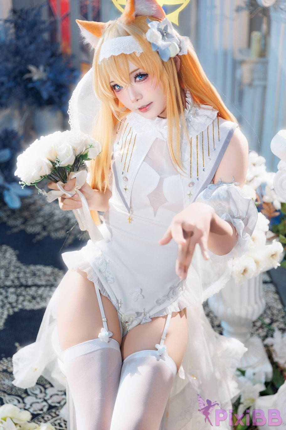 Cosplayer Essie aiwest Blue Archive Elo Marys wedding PixiBB.COM 030