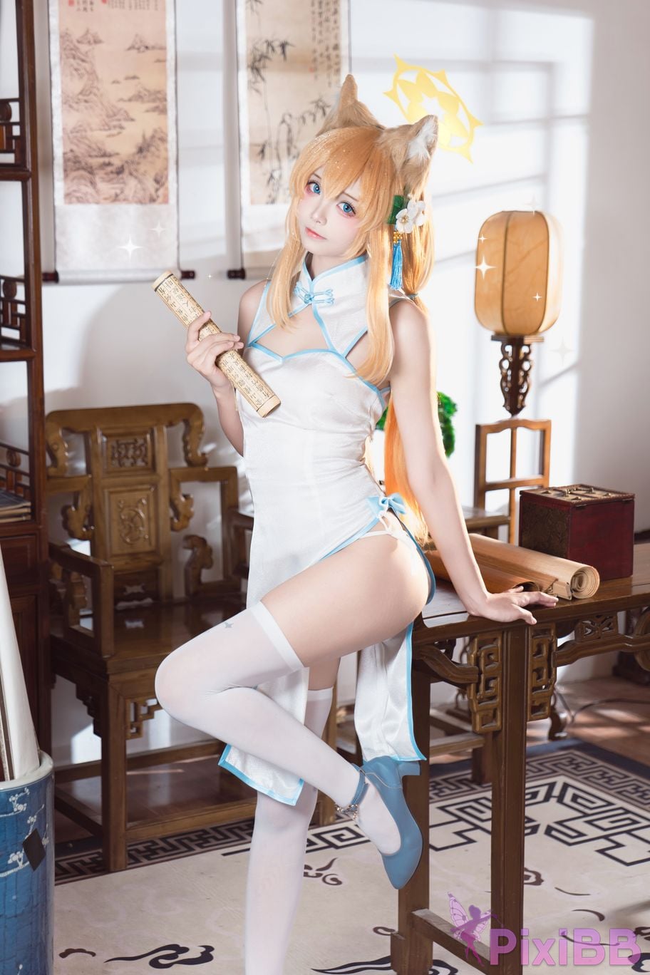 Cosplayer Essie aiwest Blue Archive Elo Marie cheongsam PixiBB.COM 002