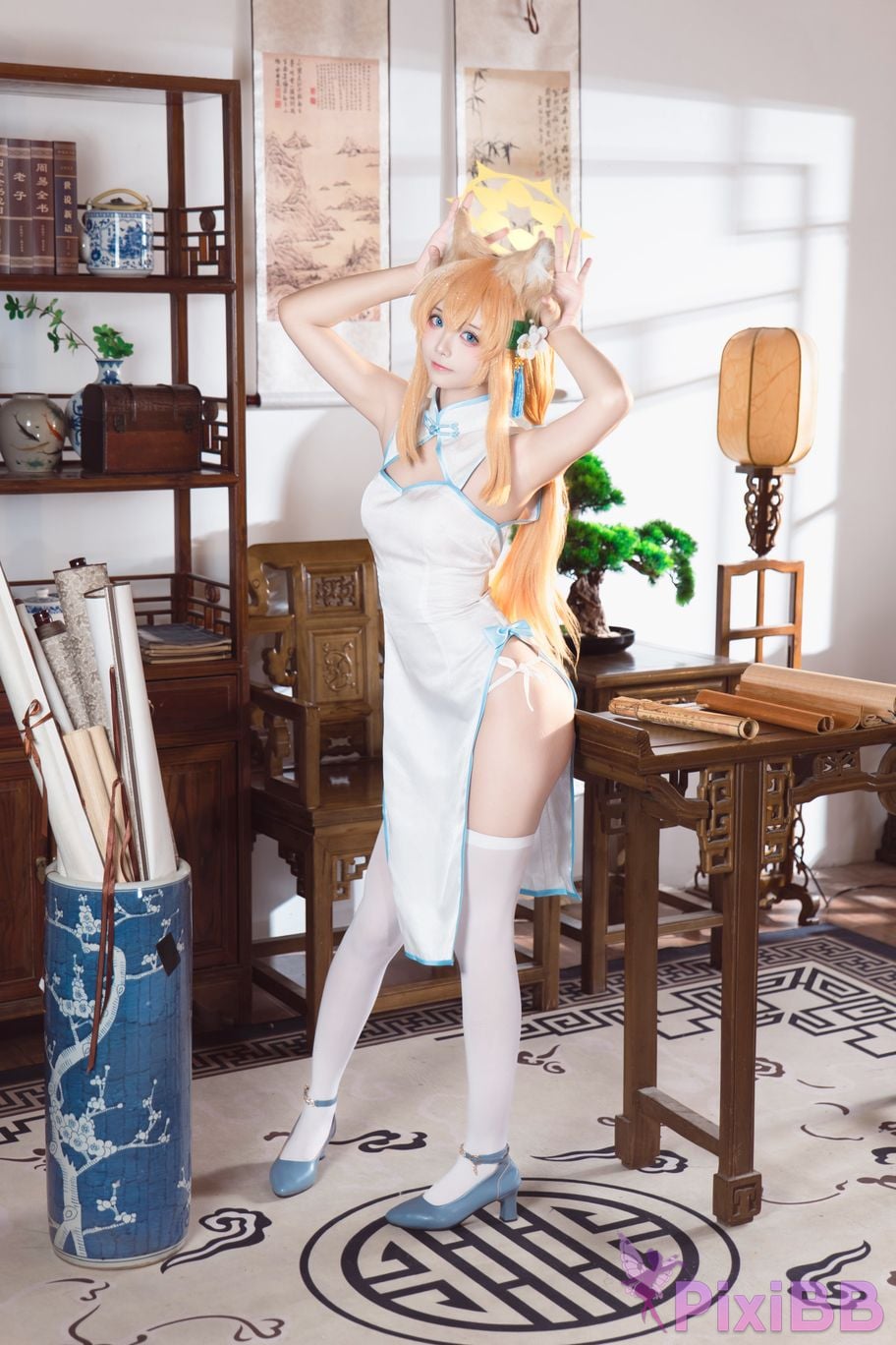 Cosplayer Essie aiwest Blue Archive Elo Marie cheongsam PixiBB.COM 005