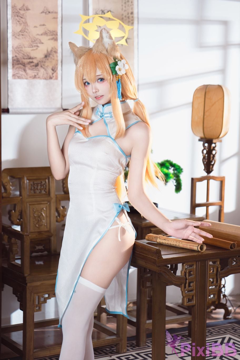 Cosplayer Essie aiwest Blue Archive Elo Marie cheongsam PixiBB.COM 006