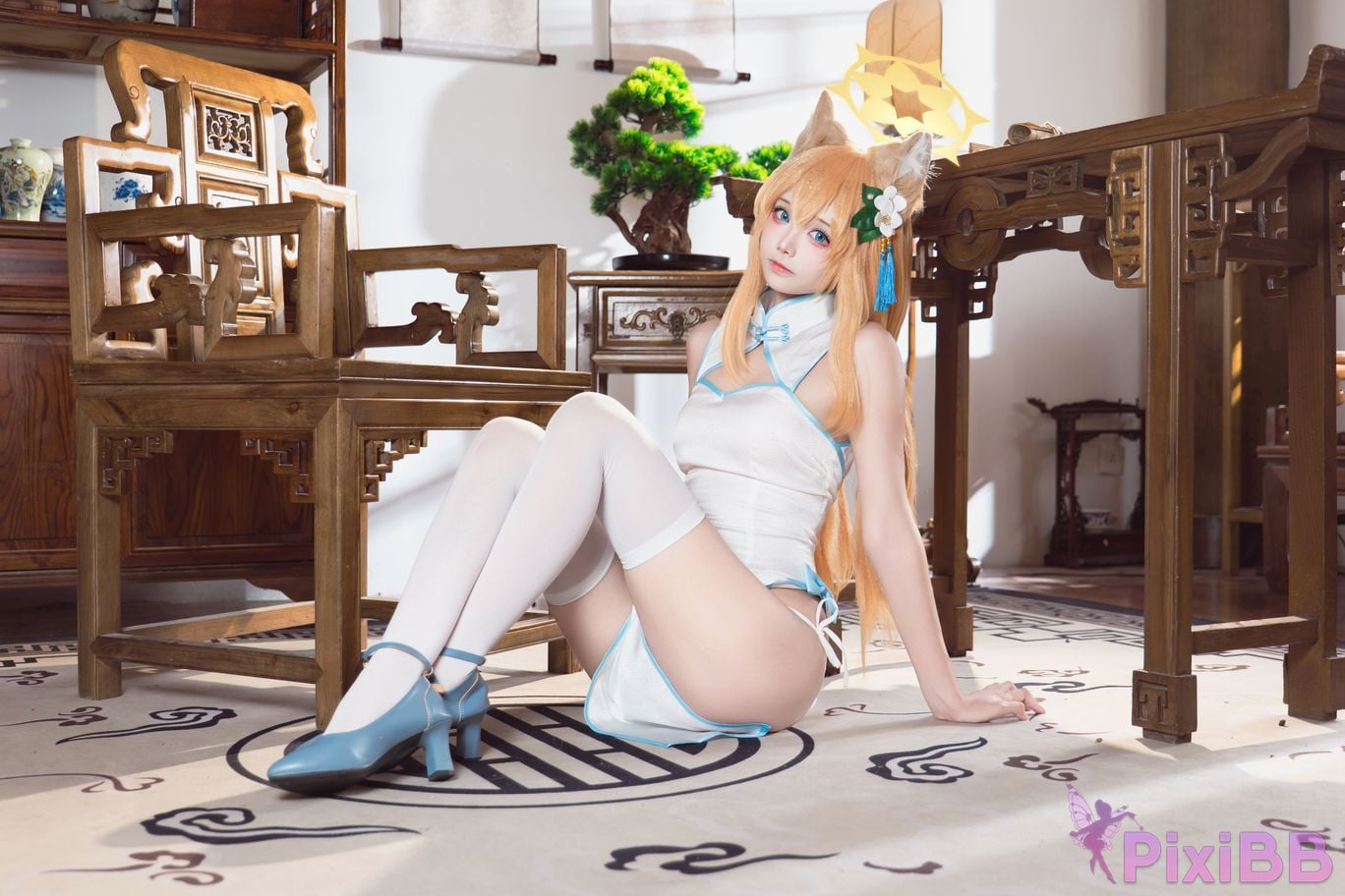 Cosplayer Essie aiwest Blue Archive Elo Marie cheongsam PixiBB.COM 012