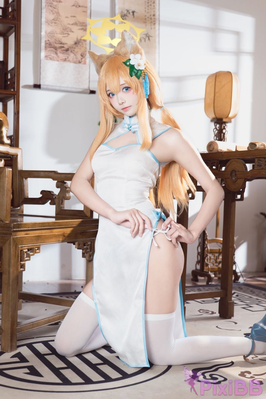 Cosplayer Essie aiwest Blue Archive Elo Marie cheongsam PixiBB.COM 013
