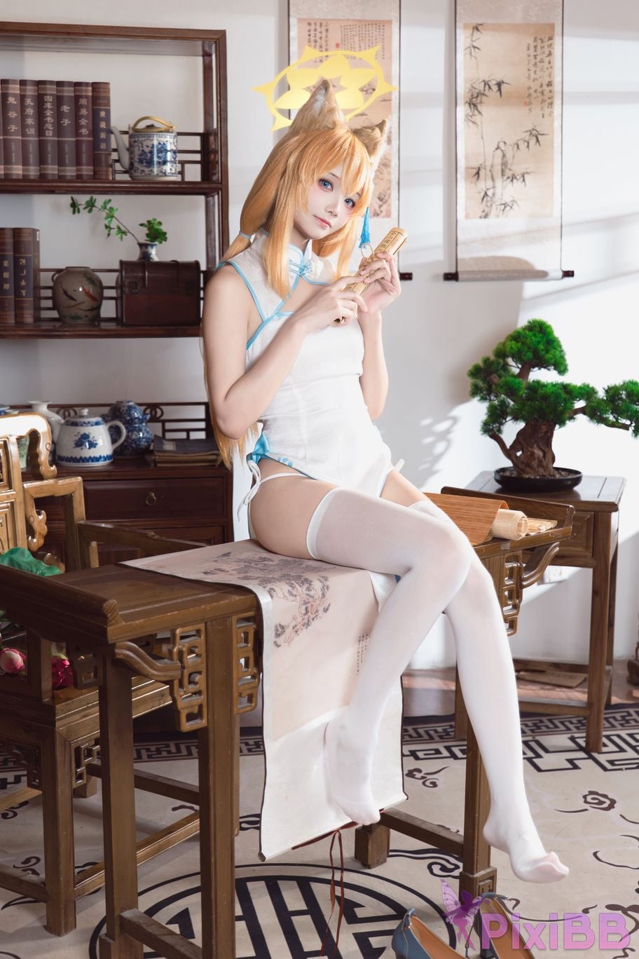 Cosplayer Essie aiwest Blue Archive Elo Marie cheongsam PixiBB.COM 018