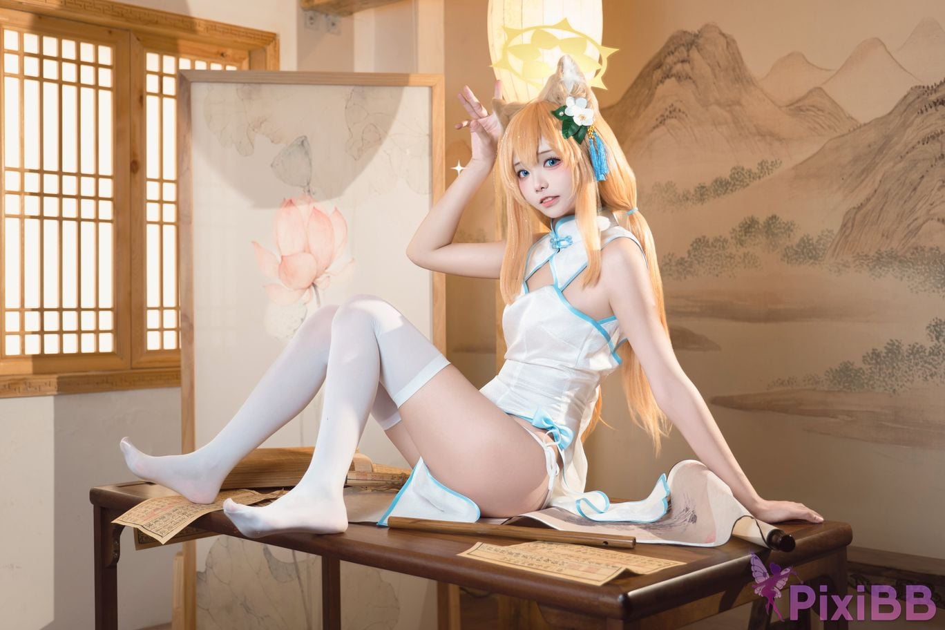 Cosplayer Essie aiwest Blue Archive Elo Marie cheongsam PixiBB.COM 023
