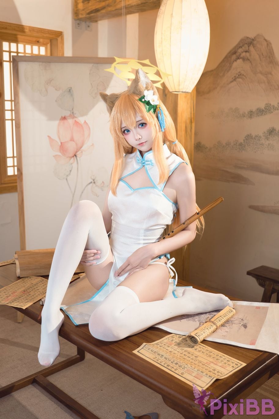 Cosplayer Essie aiwest Blue Archive Elo Marie cheongsam PixiBB.COM 025