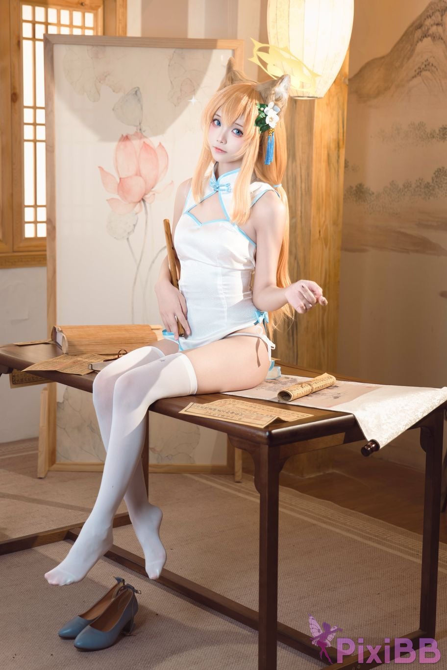 Cosplayer Essie aiwest Blue Archive Elo Marie cheongsam PixiBB.COM 027
