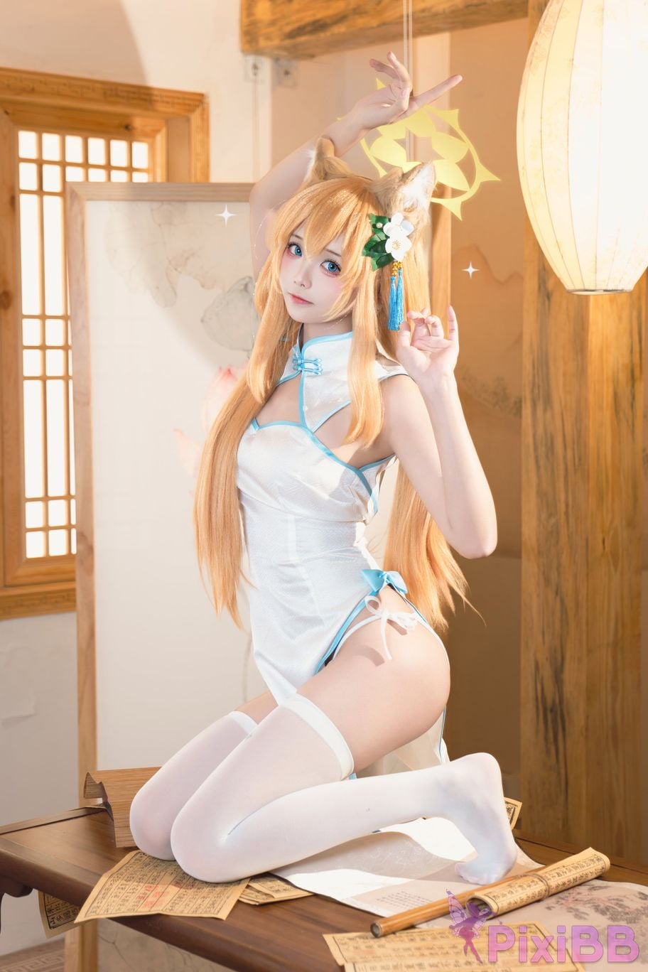 Cosplayer Essie aiwest Blue Archive Elo Marie cheongsam PixiBB.COM 030