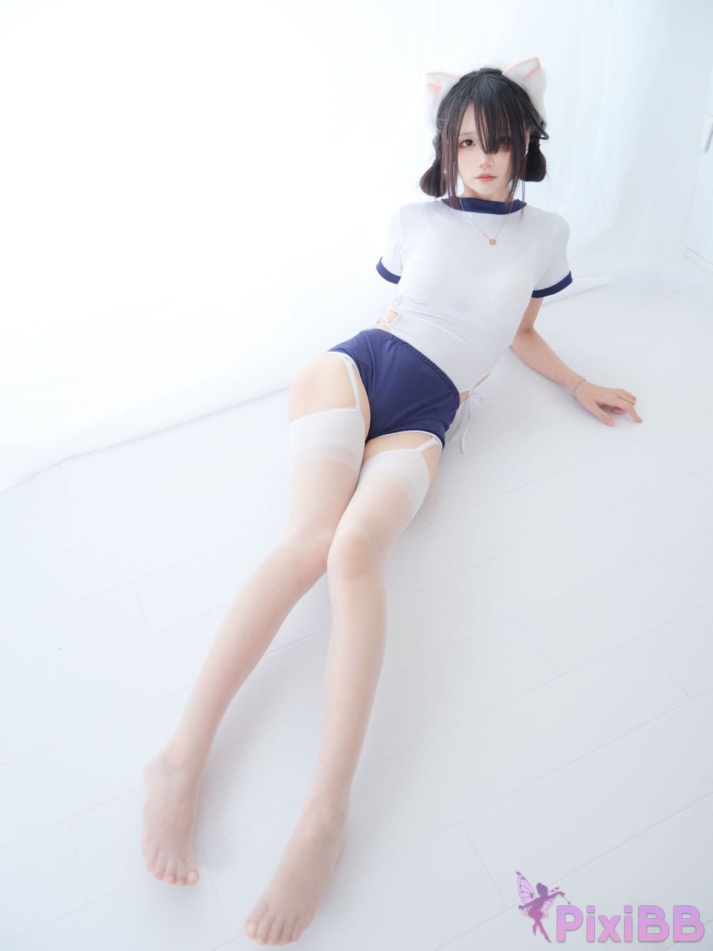 Cosplay Five Updates Hundred Ghosts Captain Gymnastics Clothes Cat Ears PixiBB.COM 002