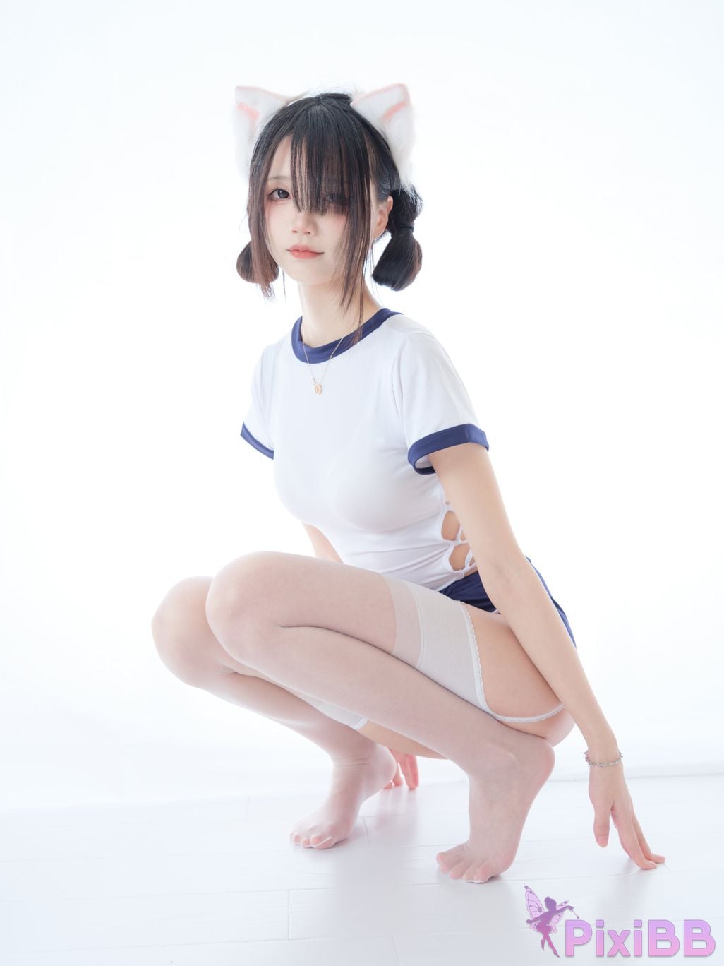 Cosplay Five Updates Hundred Ghosts Captain Gymnastics Clothes Cat Ears PixiBB.COM 003