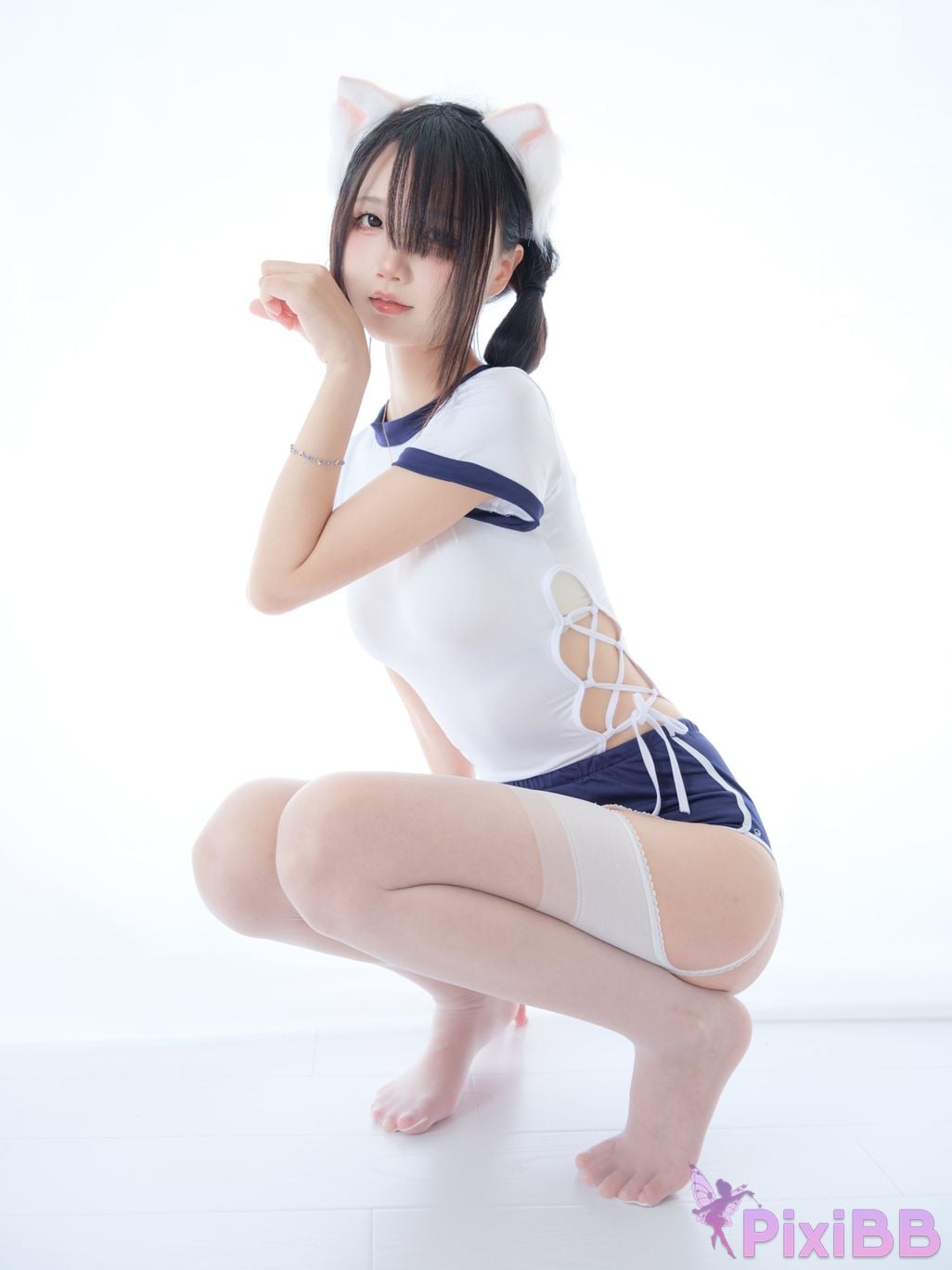Cosplay Five Updates Hundred Ghosts Captain Gymnastics Clothes Cat Ears PixiBB.COM 004