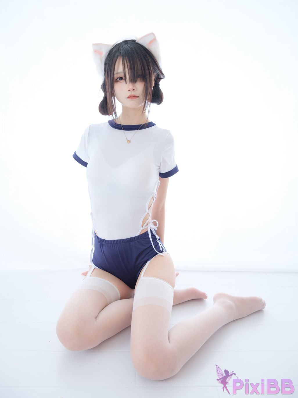 Cosplay Five Updates Hundred Ghosts Captain Gymnastics Clothes Cat Ears PixiBB.COM 006