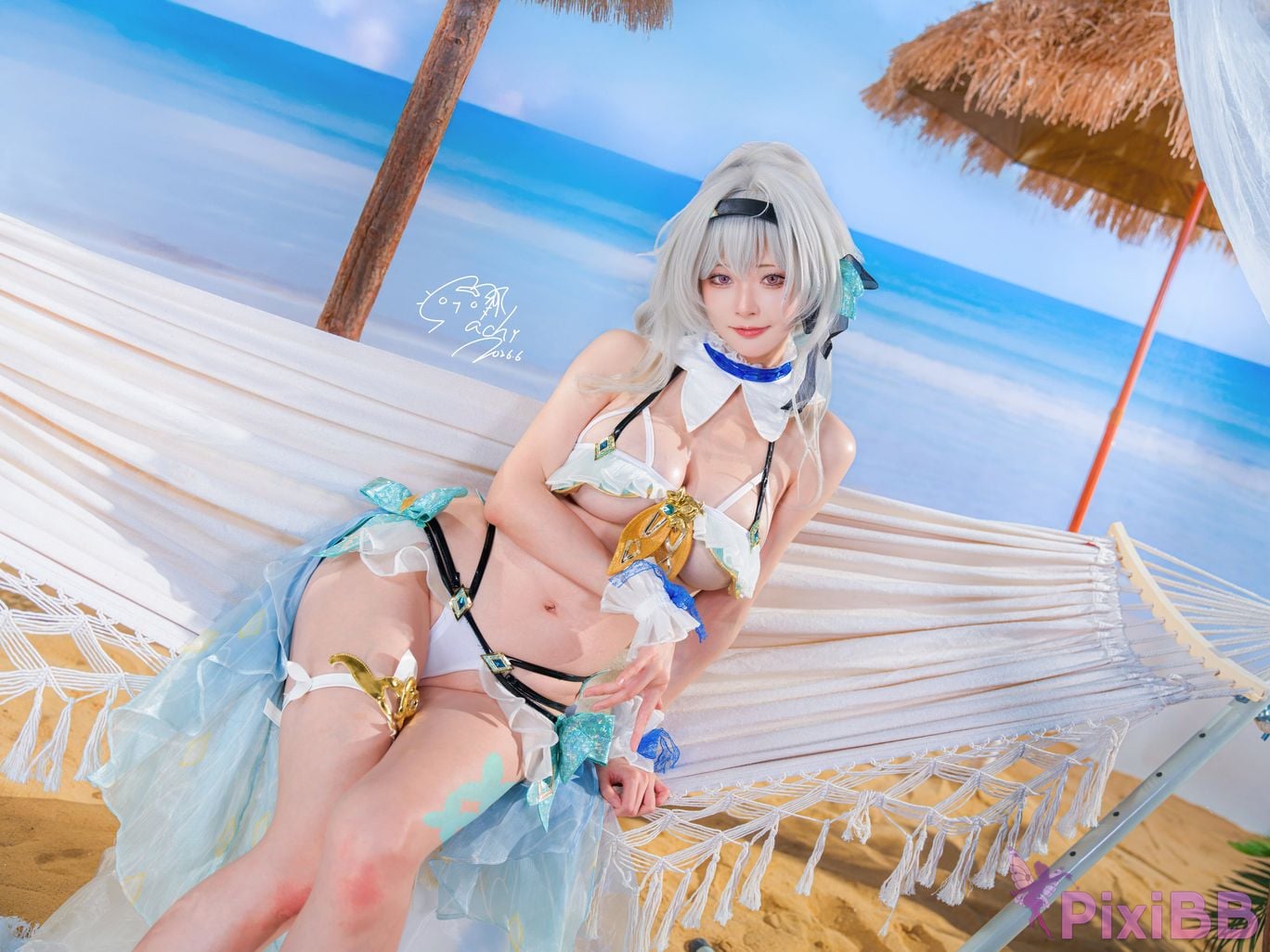 Cosplayer Machi ma ji beng huai xing qiong tie dao liu ying yong zhuang Firefly Bikini PixiBB.COM 004