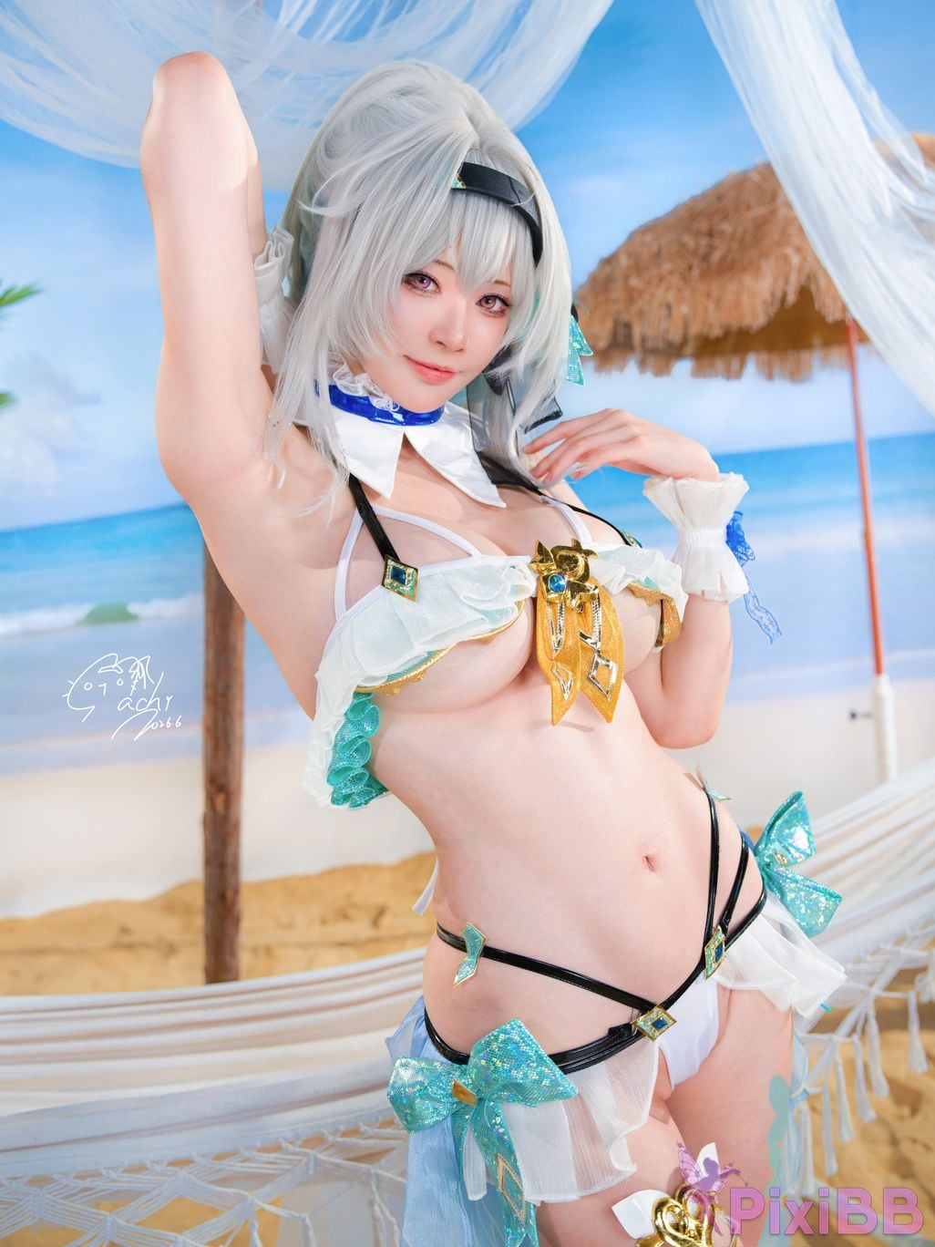 Cosplayer Machi ma ji beng huai xing qiong tie dao liu ying yong zhuang Firefly Bikini PixiBB.COM 005