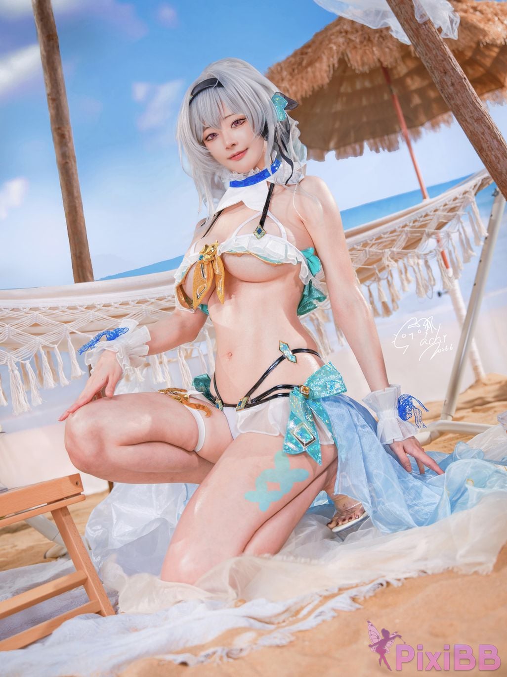 Cosplayer Machi ma ji beng huai xing qiong tie dao liu ying yong zhuang Firefly Bikini PixiBB.COM 007