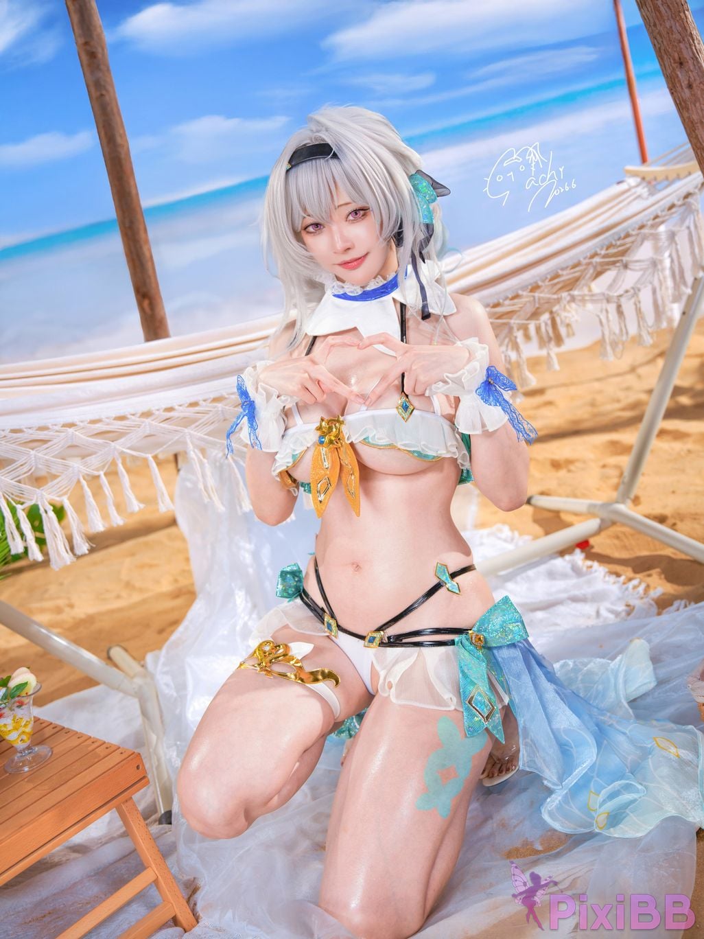 Cosplayer Machi ma ji beng huai xing qiong tie dao liu ying yong zhuang Firefly Bikini PixiBB.COM 008