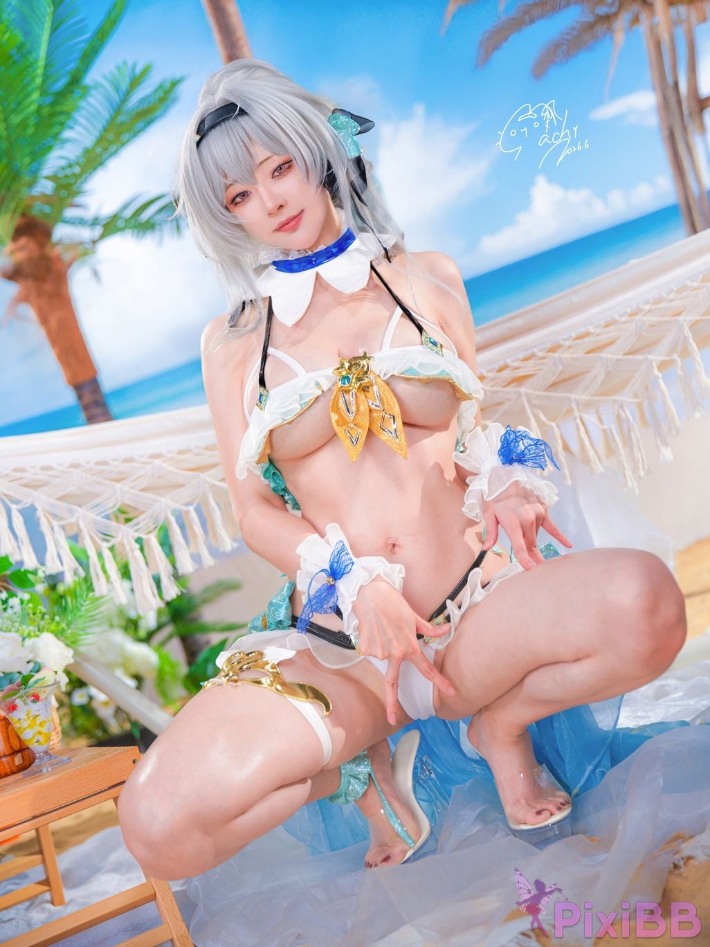 Cosplayer Machi ma ji beng huai xing qiong tie dao liu ying yong zhuang Firefly Bikini PixiBB.COM 009