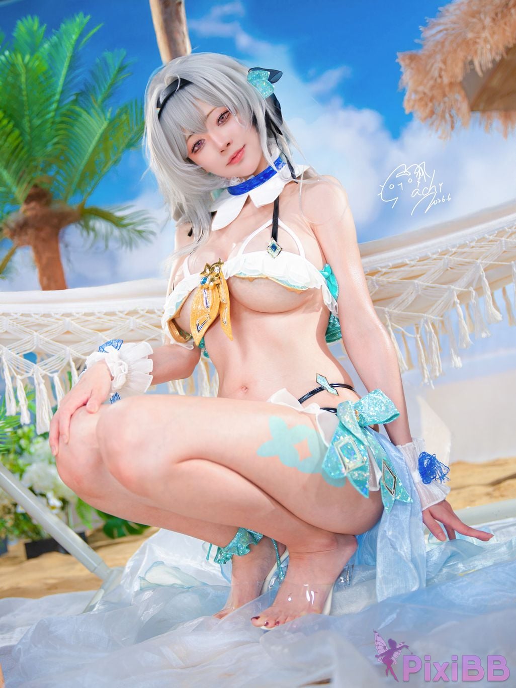Cosplayer Machi ma ji beng huai xing qiong tie dao liu ying yong zhuang Firefly Bikini PixiBB.COM 011