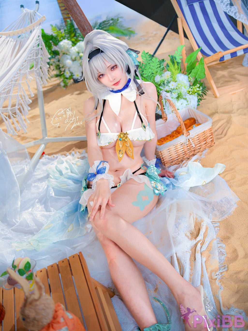 Cosplayer Machi ma ji beng huai xing qiong tie dao liu ying yong zhuang Firefly Bikini PixiBB.COM 014