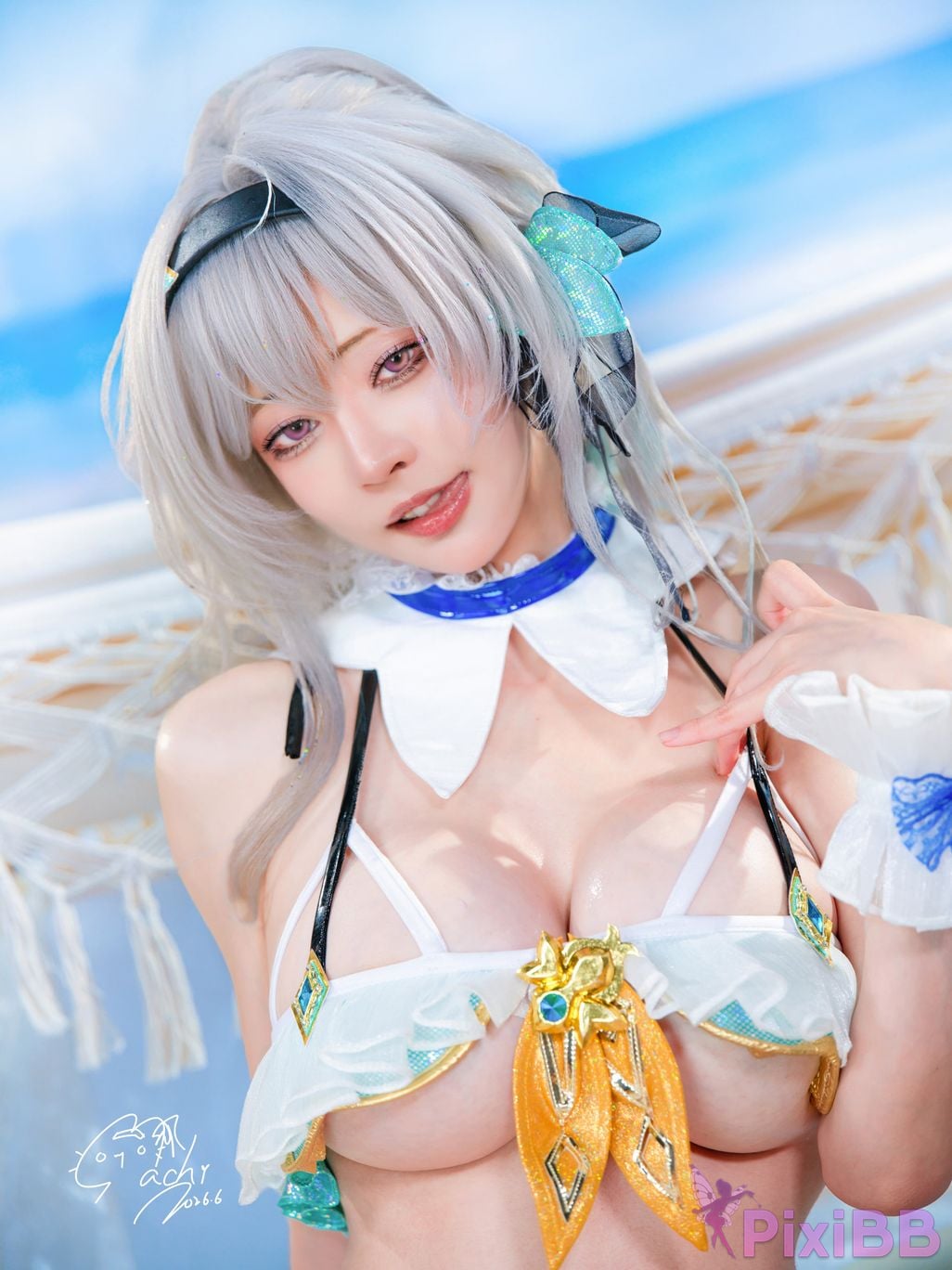 Cosplayer Machi ma ji beng huai xing qiong tie dao liu ying yong zhuang Firefly Bikini PixiBB.COM 018
