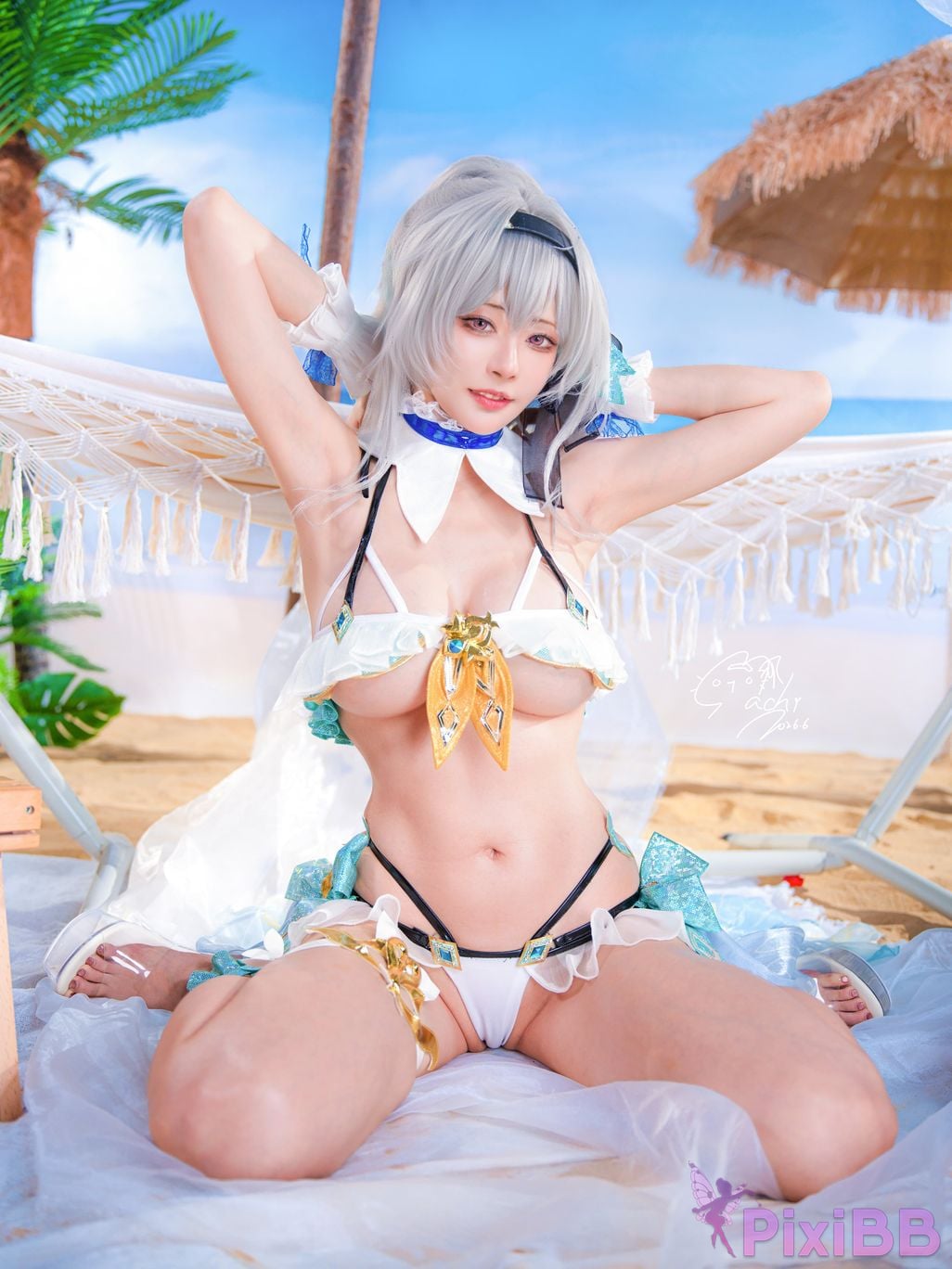 Cosplayer Machi ma ji beng huai xing qiong tie dao liu ying yong zhuang Firefly Bikini PixiBB.COM 024