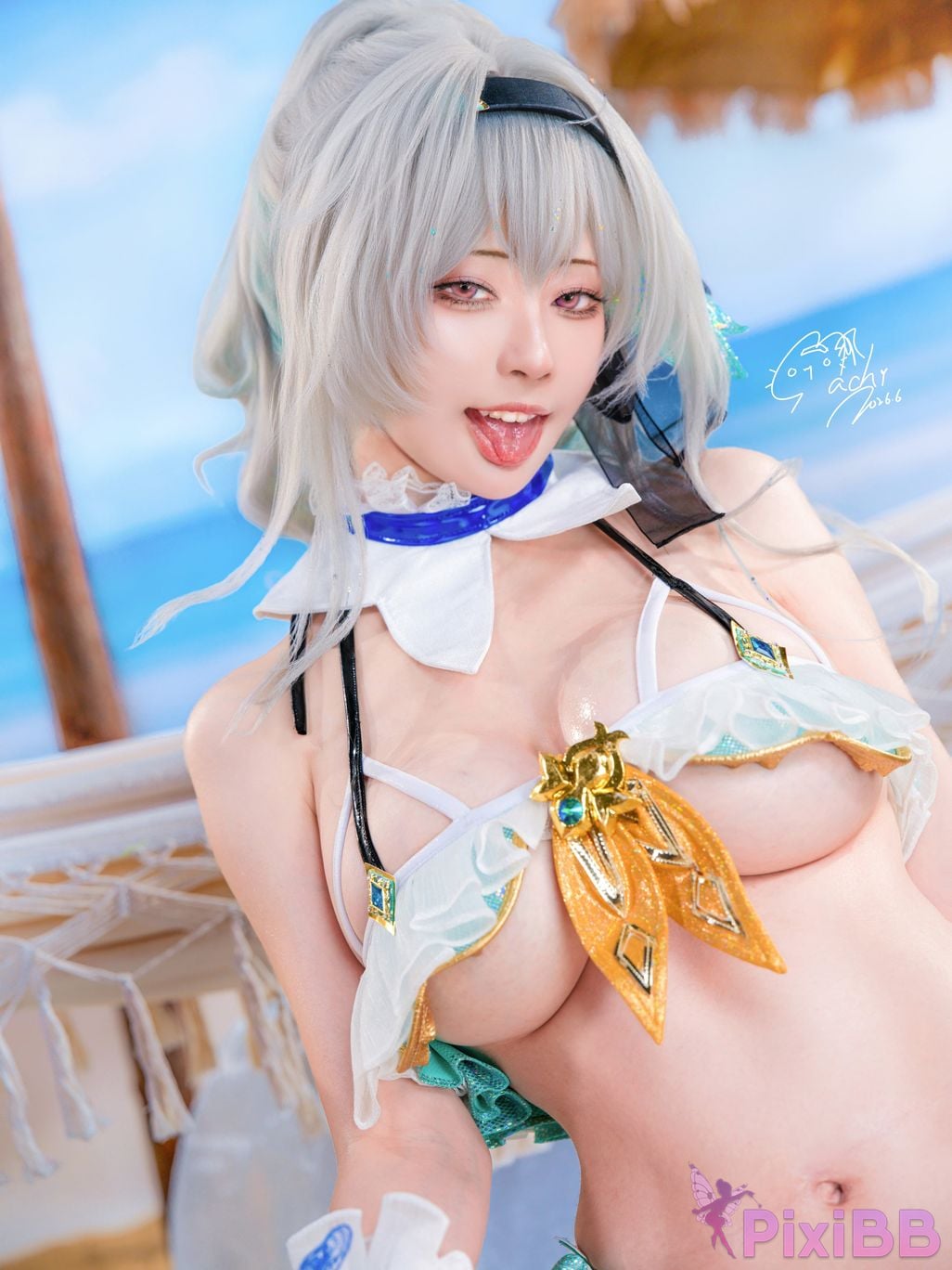 Cosplayer Machi ma ji beng huai xing qiong tie dao liu ying yong zhuang Firefly Bikini PixiBB.COM 026