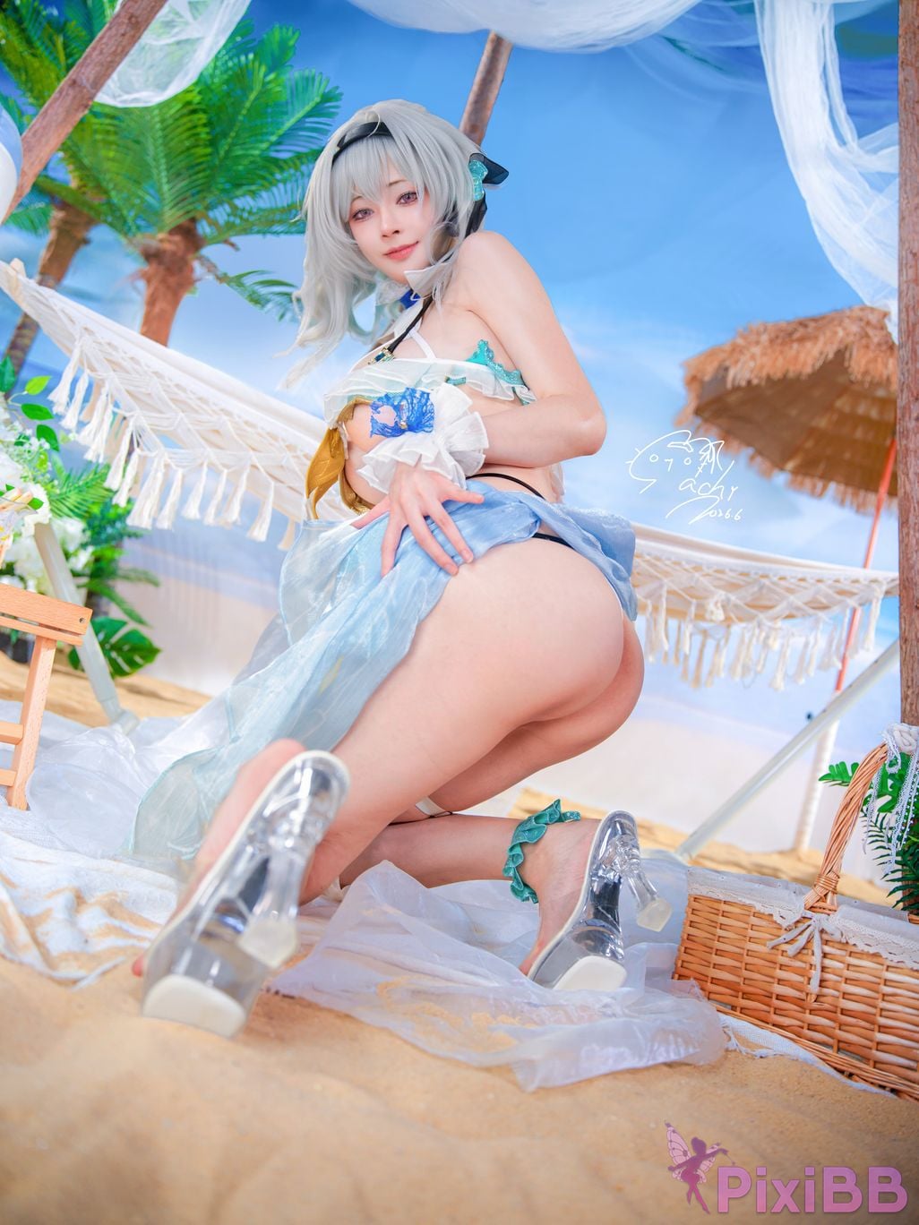 Cosplayer Machi ma ji beng huai xing qiong tie dao liu ying yong zhuang Firefly Bikini PixiBB.COM 029